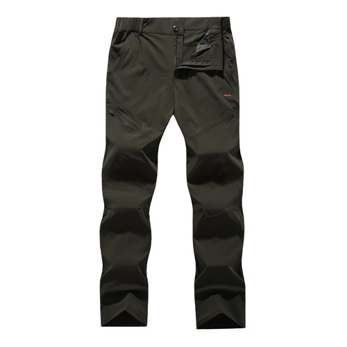  Men's quick dry solid color slim elastic casual hiking trousers sport outdoor pants outdoor waterproof warm pa