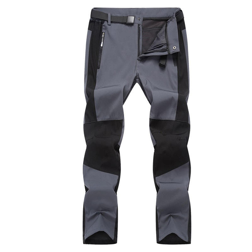 Private Label Blank Softshell Ski Pants Fleece Waterproof Pant Breathable Sports Hiking Thick Warm Pants Men Outdoors Wi