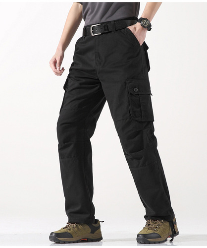 Men's casual pants Spring three-dimensional pocket straight outdoor multi-pocket men's cargo pants Men's cargo pants