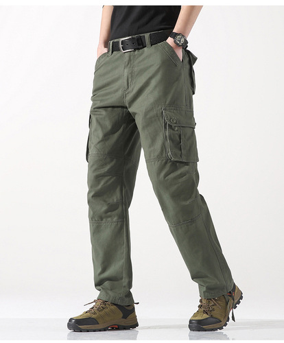 Men's casual pants Spring three-dimensional pocket straight outdoor multi-pocket men's cargo pants Men's cargo pants
