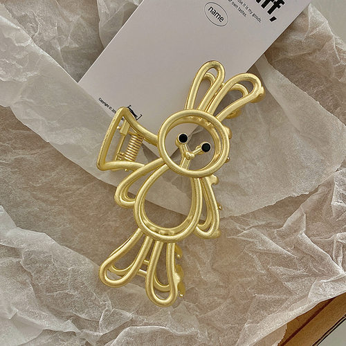 Korea cute metal bear rabbit hair claw alloy temperament clip headdress butterfly hair claw clips