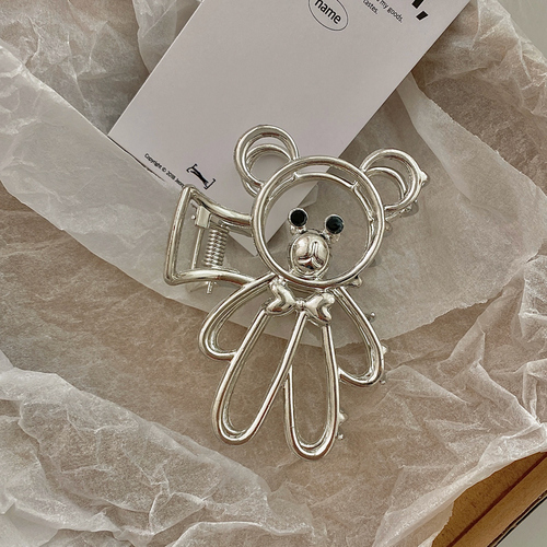Korea cute metal bear rabbit hair claw alloy temperament clip headdress butterfly hair claw clips