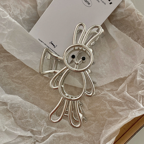 Korea cute metal bear rabbit hair claw alloy temperament clip headdress butterfly hair claw clips