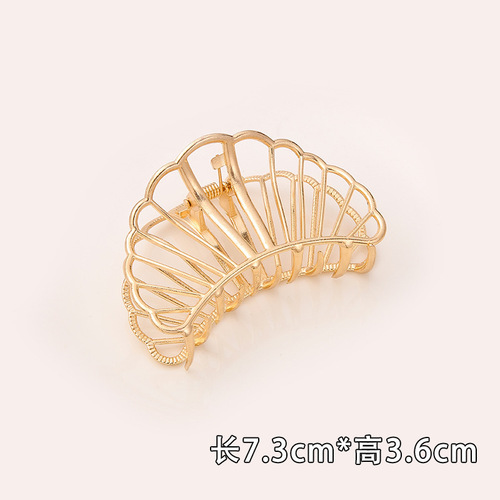 New Arrival Popular Simple Transparent Hair Claw Clip Geometric Colorful Hollow Bath Women Hair Accessories