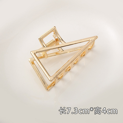 New Arrival Popular Simple Transparent Hair Claw Clip Geometric Colorful Hollow Bath Women Hair Accessories