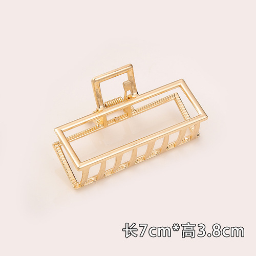 New Arrival Popular Simple Transparent Hair Claw Clip Geometric Colorful Hollow Bath Women Hair Accessories