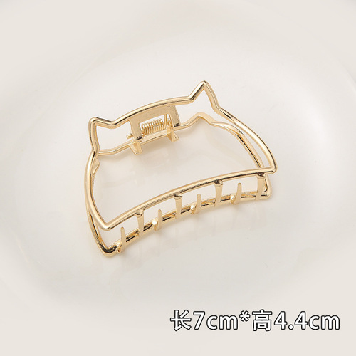 New Arrival Popular Simple Transparent Hair Claw Clip Geometric Colorful Hollow Bath Women Hair Accessories