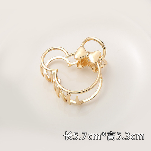 New Arrival Popular Simple Transparent Hair Claw Clip Geometric Colorful Hollow Bath Women Hair Accessories
