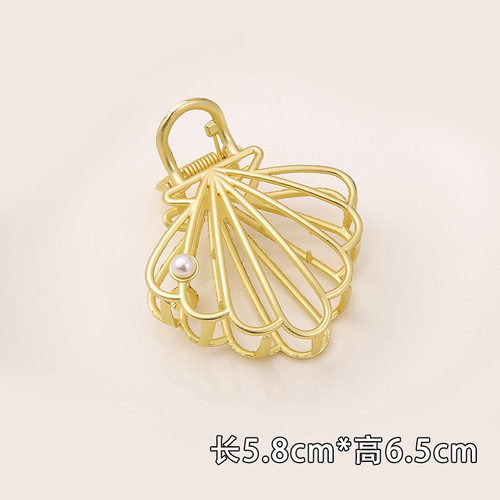 New Arrival Popular Simple Transparent Hair Claw Clip Geometric Colorful Hollow Bath Women Hair Accessories