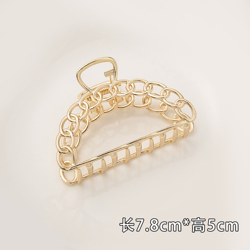 New Arrival Popular Simple Transparent Hair Claw Clip Geometric Colorful Hollow Bath Women Hair Accessories