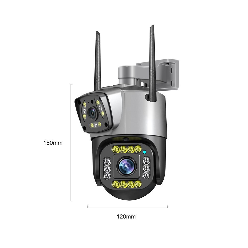 V380 4MP Wireless IP Outdoor Camera Dual Lens Wifi Bullet Camera Waterproof PTZ Speed Dome CCTV Security Surveillance Ca