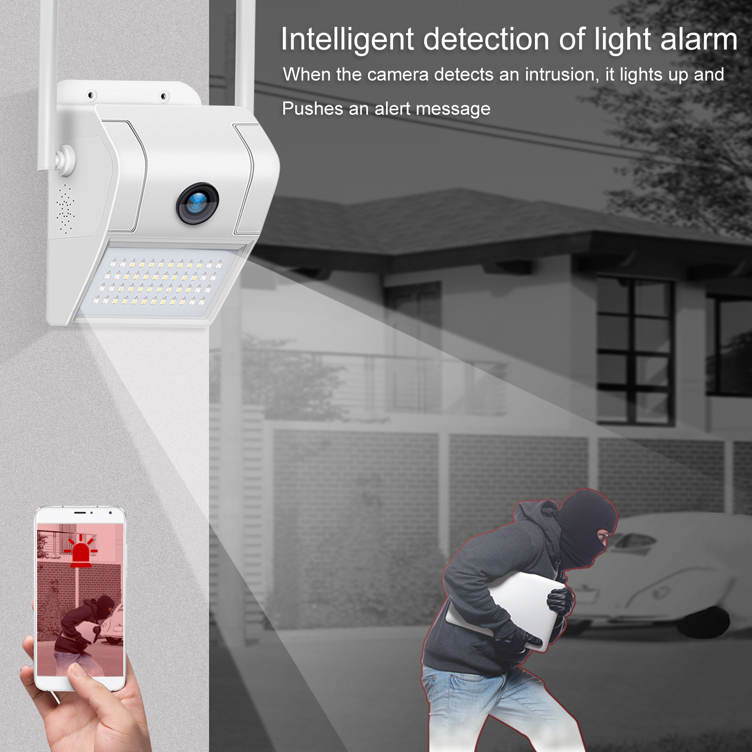 Outdoor Floodlight 2MP WIFI Wireless Home Security Camera System Cctv Shops Surveillance
