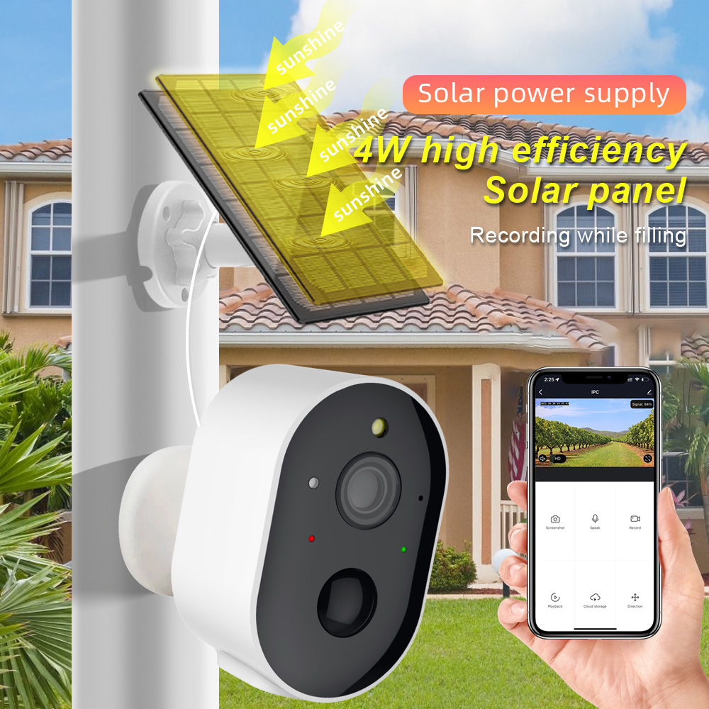 Amazon Top Sellers Solar Wireless Smart IP Pir Home Surveillance 2K 3MP Wifi Battery Outdoor Security Camera for home