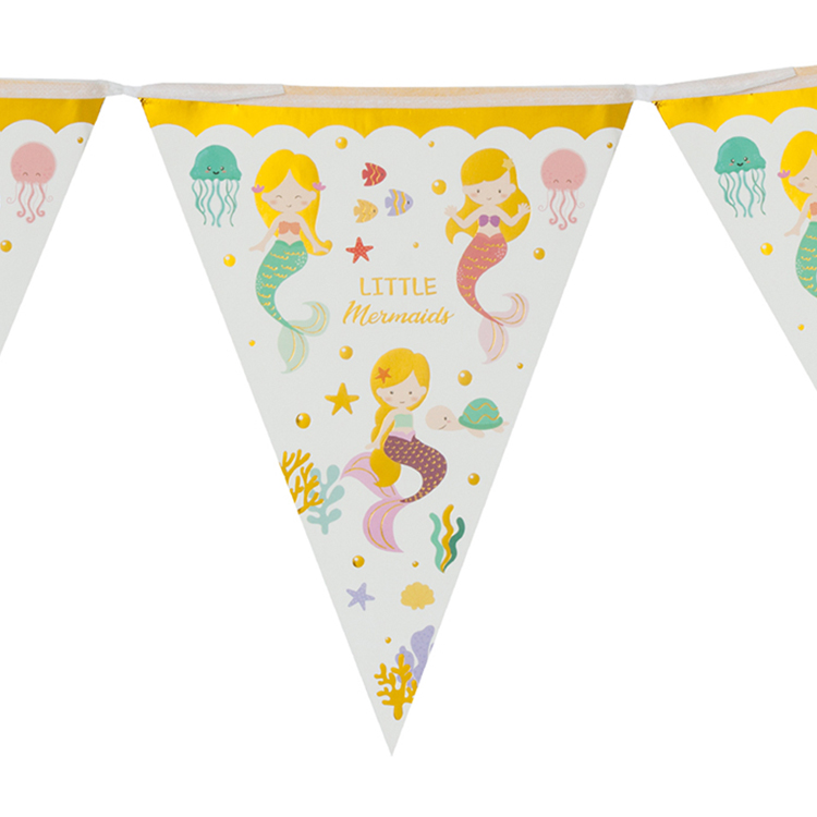 Kids Party Disposable Paper Little Mermaid Themed Party Supplies