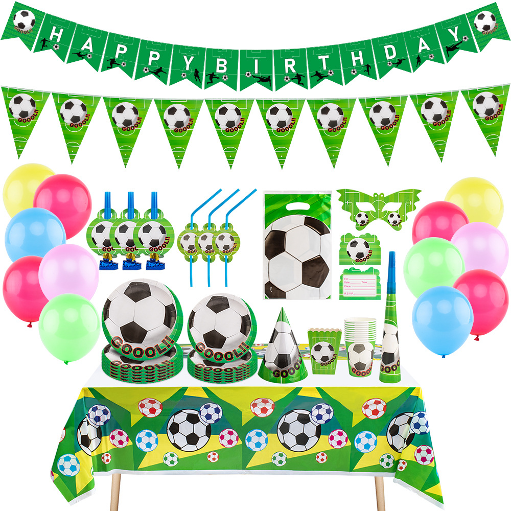  Soccer Birthday Party Decorations Supplies  Birthday Banner Kids Soccer Party Supplies