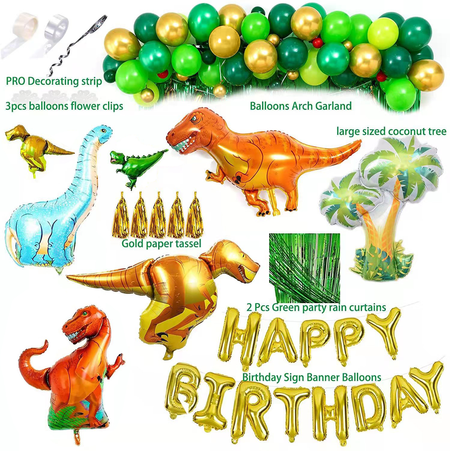 Party supplies Dinosaur Balloons Kids Boy Birthday Party Decorations Jungle Party Supplies Baby shower