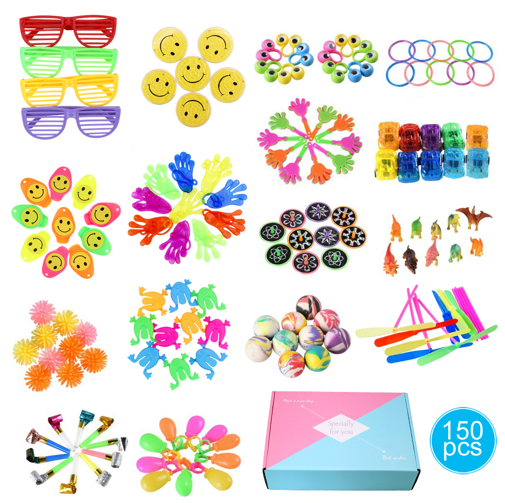 Cheap Party Goody Bag Toys Plastic 150 PCS Kids  Gift Birthday Party Prizes kids Pinata Box Fillers Assortment Supplies