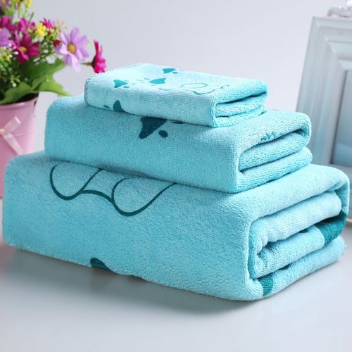 Bath towel Three-piece towel set for adults, boys, girls and children bath towel absorbent non-hair set