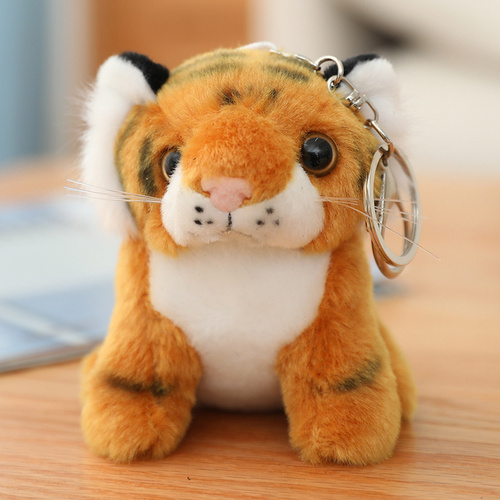  Soft Mini Stuffed Animals Tiger Keychain Small Tiger Plush Keychain Toys