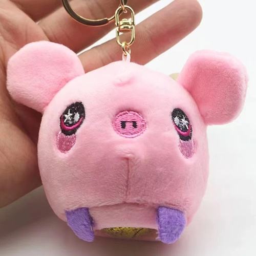 HUAYI hot selling Kawaii Cute Plush Toys Stuffed Animal Key Chain Doll Squeeze Toys For Kids