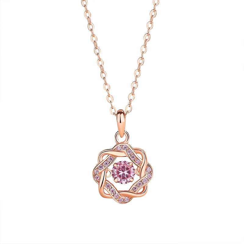 Elegant Ladies Diamond Pendant Luxury Personalized 925 Sterling Silver Necklace