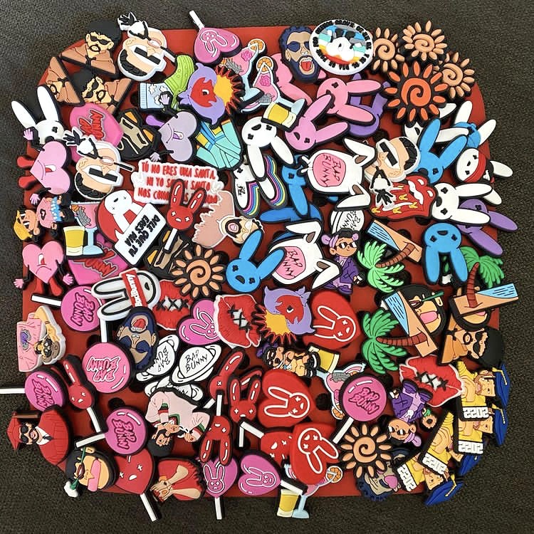 Pvc soft shoe decorations pad organizer croc shoe charm display organizer mat holders