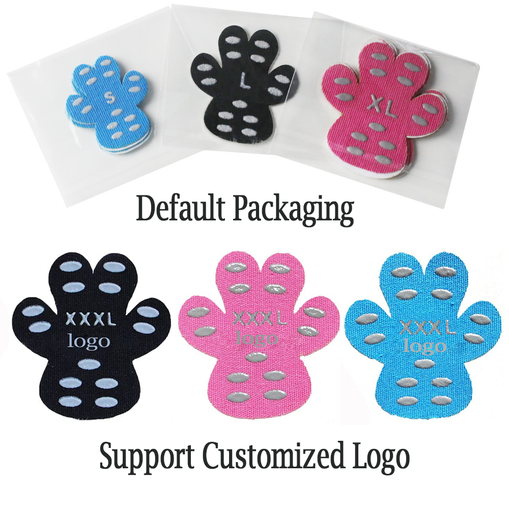  Multi-sizes Heat Insulation and Scratch Resistant Dog Foot Patch Non-slip Foot Pad Pet Beach Shoes Dog Foot St