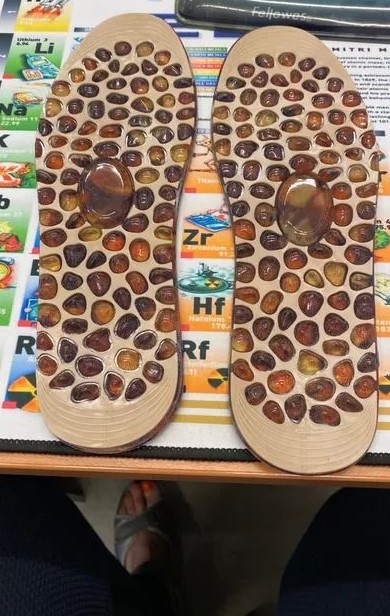 New Simulation Pebbles Massage Insole Pain Relief Shoe Inserts Lymphatic Two Way Massage Foot Pad