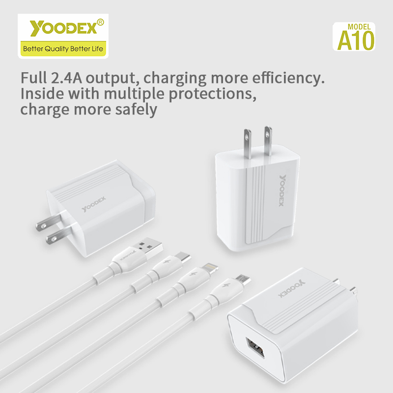 High Quality A10 Charger  US 1 port usb 5V/2.4A home quick charger Universal Mobile Phone fast Charger
