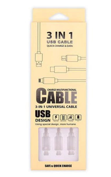 mobile phone charger 1m 1.5M 2 in 1 usb c cable braided fast charging usb cable 3 in 1