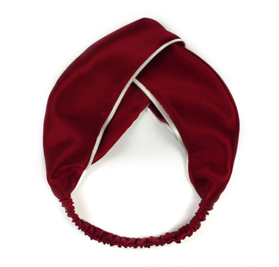 Korean style 100% natural silk hair tie 19mm soft hair accessories  women's  pure color beauty headband