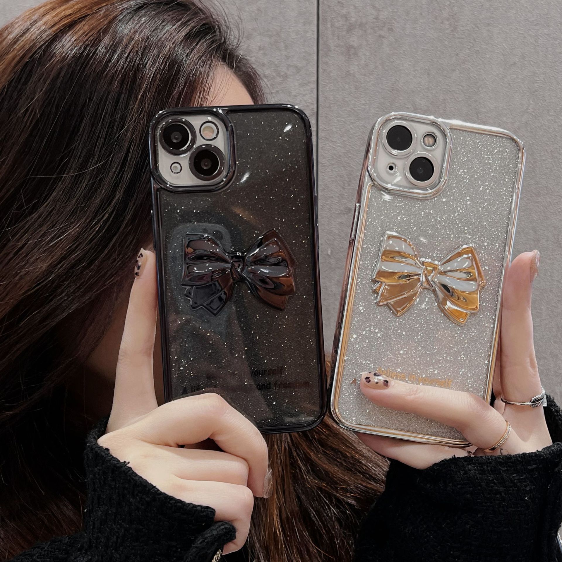 2023 latest girly 3d golden plated butterfly cellphone cases for iphone 11 12 13 pro cases