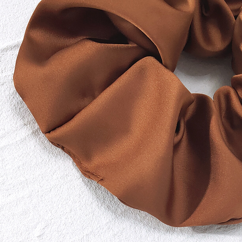 Top quality soft large size various colors satin elastic hair tie scrunchies hair accessories with  price