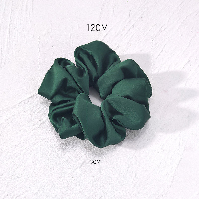 Top quality soft large size various colors satin elastic hair tie scrunchies hair accessories with  price