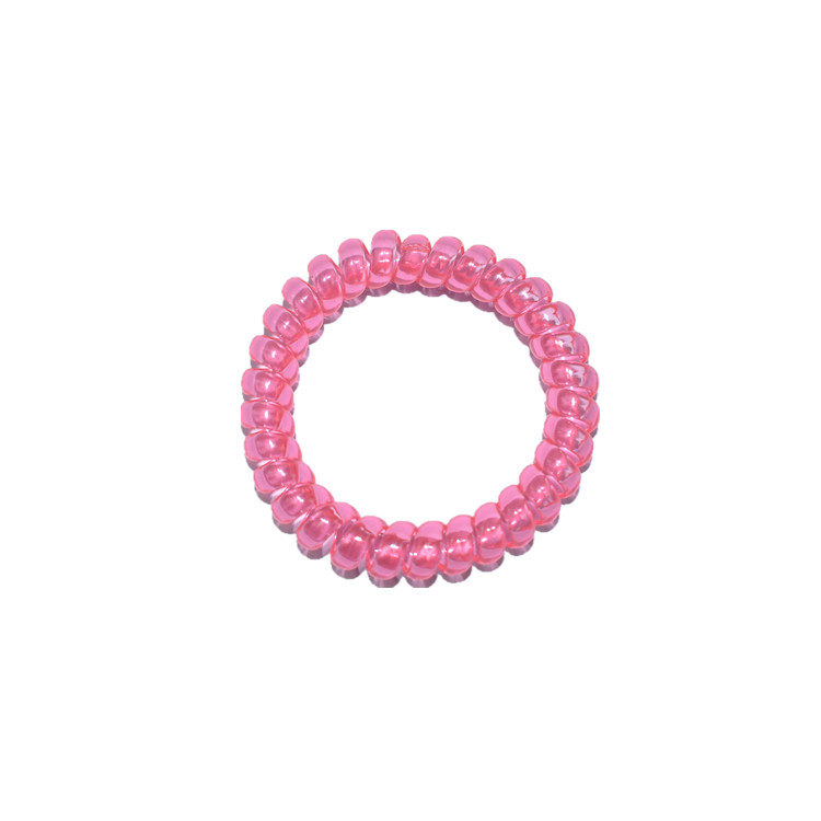 Hot sale plastic No trace Elastic spiral Hair Tie good quality telephone wire hair tie