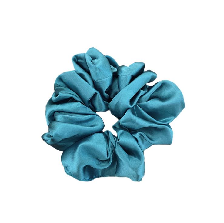 Solid Color Satin Fabric Hair Elastic Scrunchies Band Ties Accessories Ponytail Holder for Braids AWYQYH CN;HEN Big