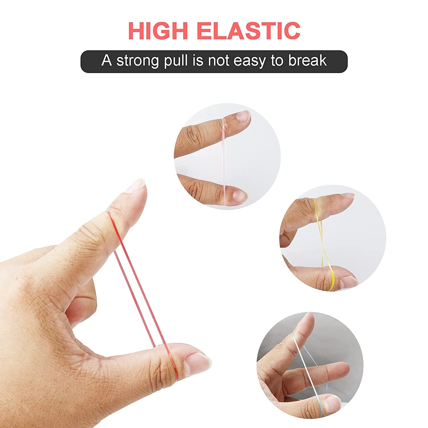 Multicolor Rubber Elastic Hair Ties,Elastic Hair Tie-Diameter in Around 20mm,Durable Cute Hair Bands for Little Baby Gir