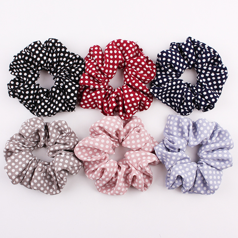 Hot sale high quality elastic hair scrunchies for female  24 colors scrunchies hair ties