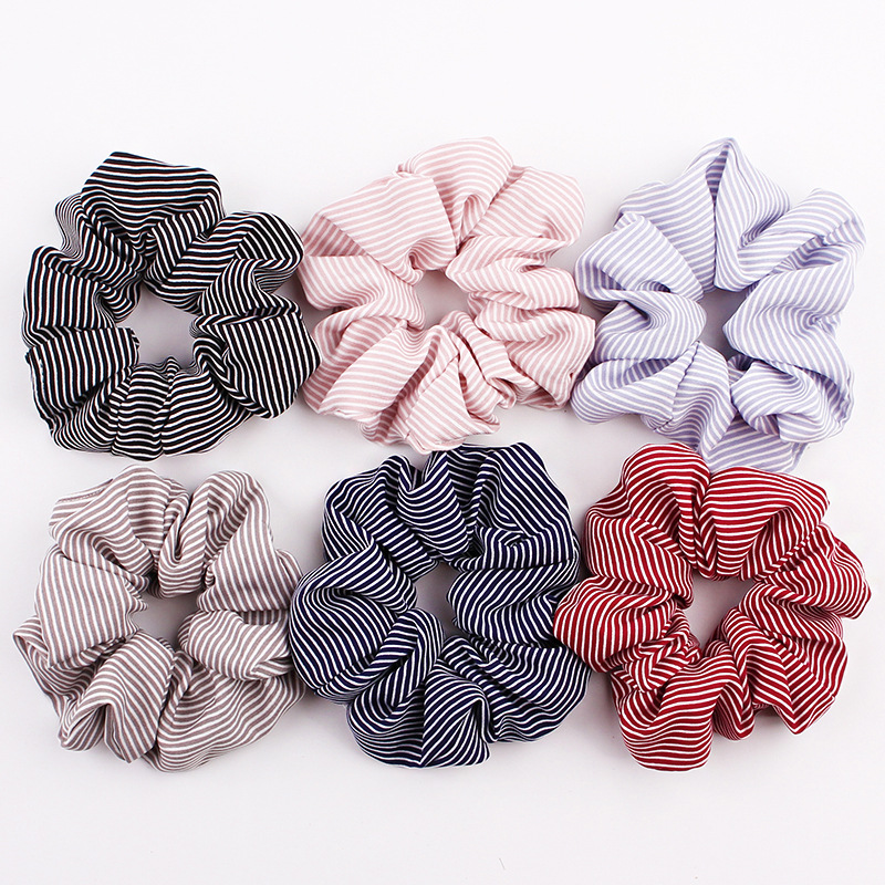 Hot sale high quality elastic hair scrunchies for female  24 colors scrunchies hair ties