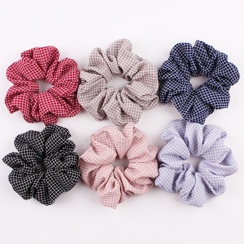 Hot sale high quality elastic hair scrunchies for female  24 colors scrunchies hair ties