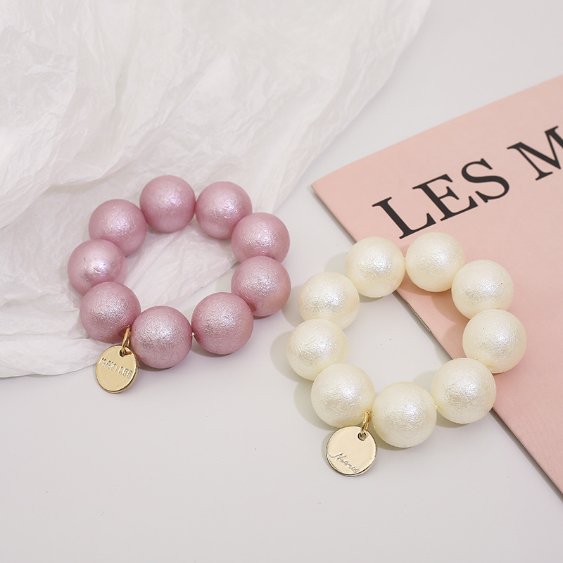 New Design Temperament Imitation Pearl Hair Ties Sweet Versatile Bead Hair Band For Girls 