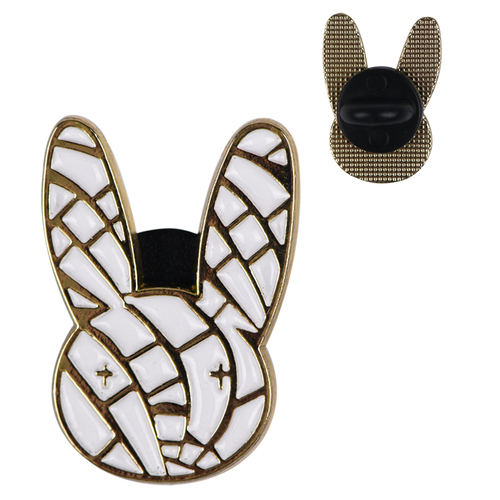 Hot Selling China  Cute Cartoon Rabbit Metal Lapel Pin bad Bunny Enamel Pin Brooch