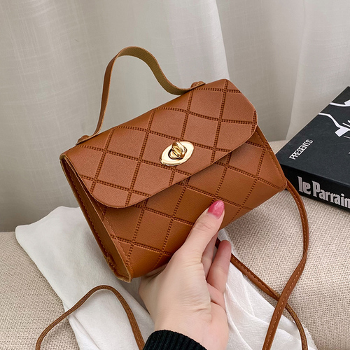 Designer Square Mini Purses for Women Popular Luxury Stripe Pattern Handbags, Retro Elegant Small Shoulder Bags