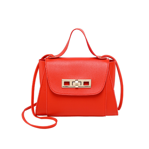 Pu Leather  Retro Casual Teenager Low Price Pink Color Small Ladies Shoulder Bag Woman