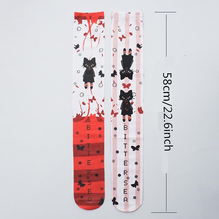   20D  cartoon funny socks Cute lolita printing designer Women's  Hosiery thigh high stockings