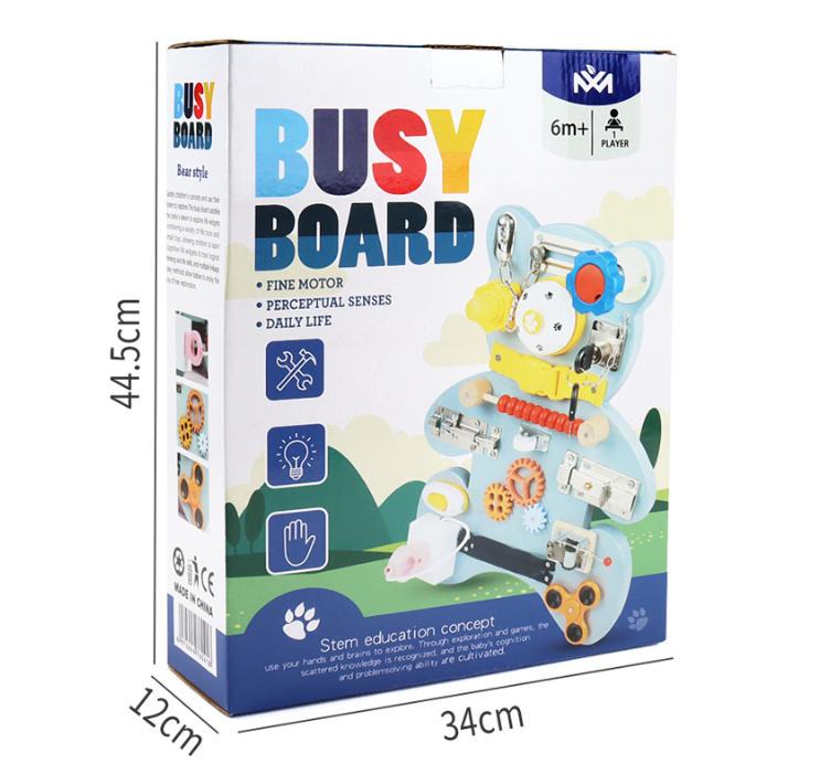 Hot children's wooden handmade baby sensory activity board toys