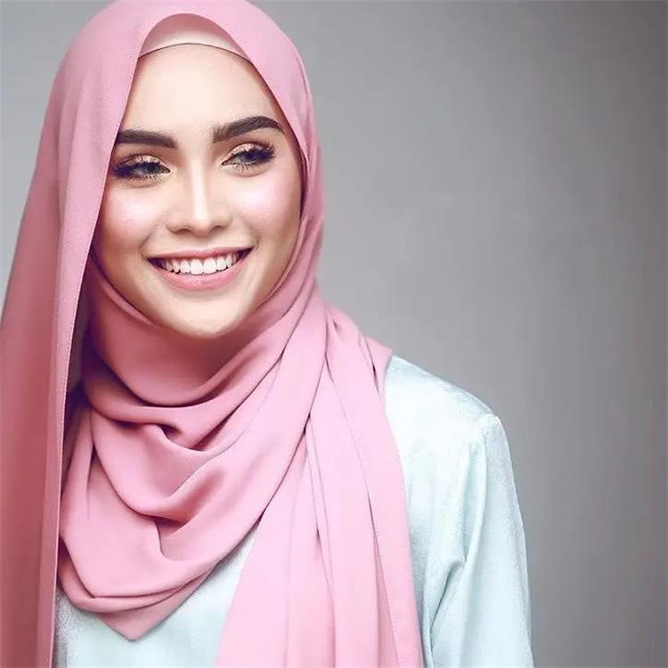 Muslim Scarf Fabric Voile Grey  Sheer 100% Polyester Woven Fabric Dyed Plain