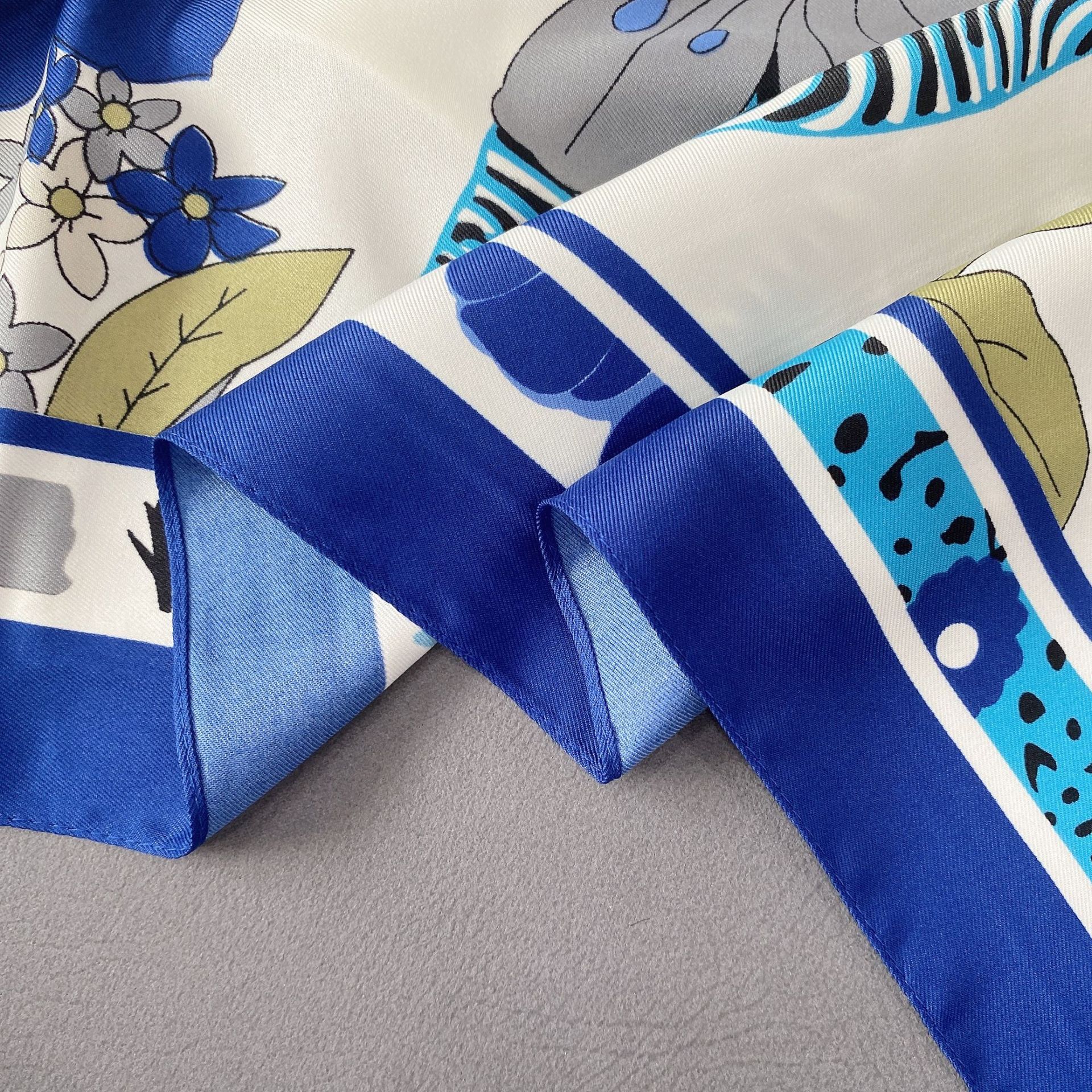 Sweet silk scarves summer new multi-functional decorative women's scarf 90 silk flower small square scarf