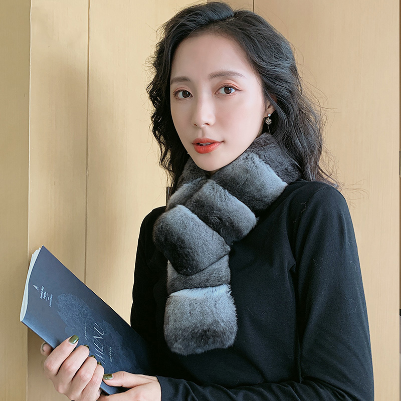 Women And Authentic Fur Scarf For The Cold Winter In Europea USA Canada Luxury Fur Shawl Muff