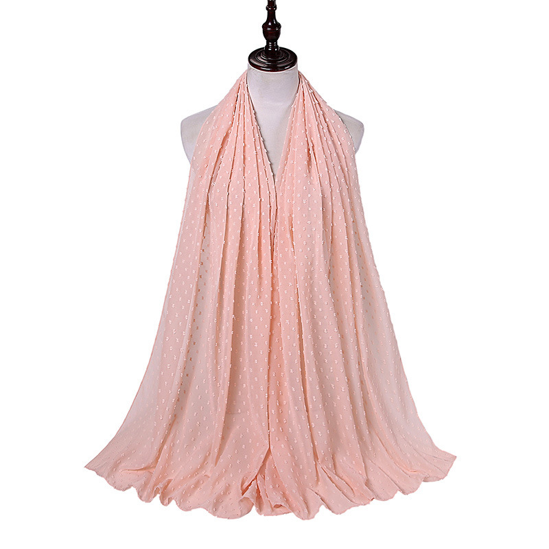 Women Long Shawl Muslim Chiffon Hijab Scarf 180*70cm Malaysian Hijab Chiffon For Pom Pom Chiffon Hijab